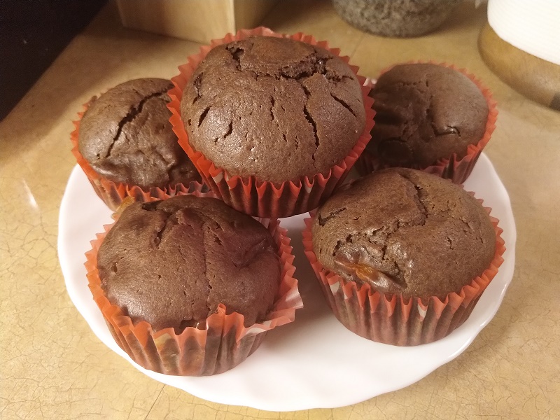 Duplacsokis-epres muffin