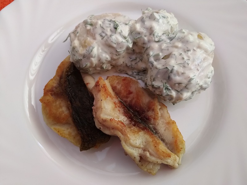 Grillezett hal kapros aiolis burgonyával