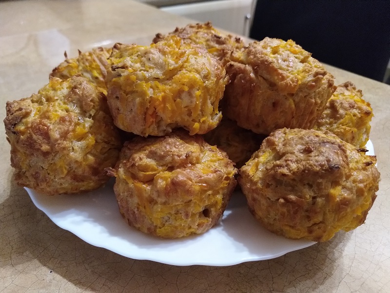 Sütőtökös sajtos muffin