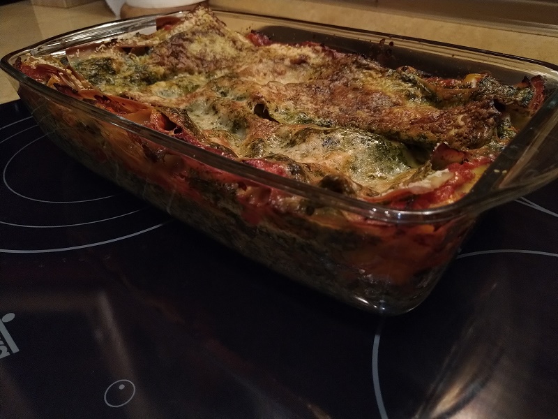 Spenótos lasagne